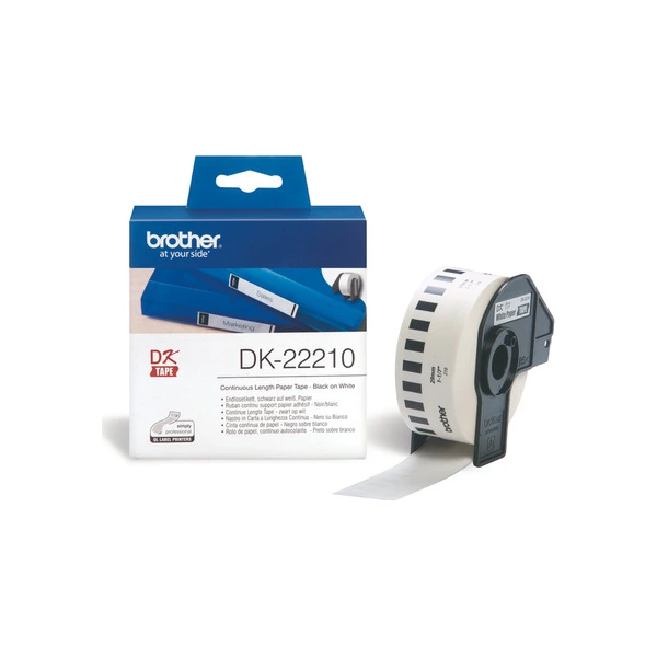 Brother兄弟牌 DK-22210 標籤帶 白底黑字 29mm