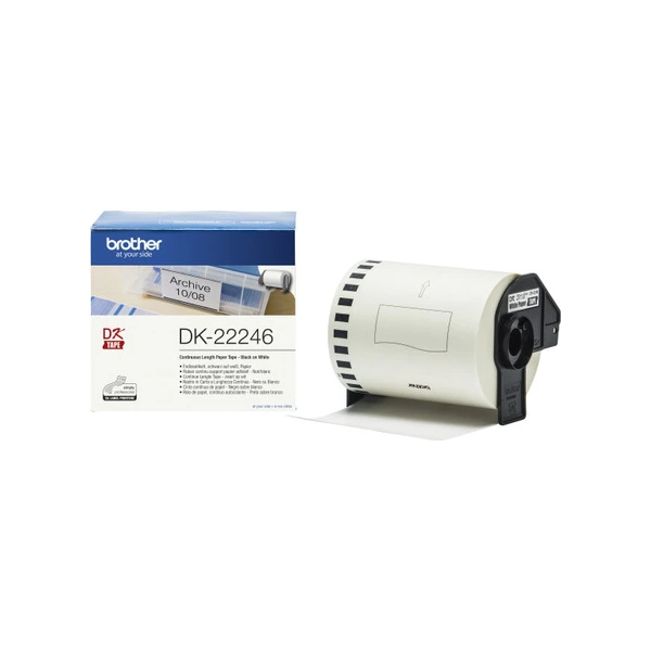 Brother兄弟牌 DK-22246 標籤帶 白底黑字 103mm